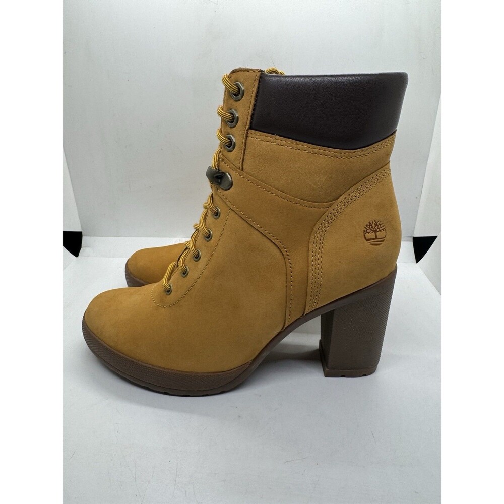 Timberland Boots  Camdale Womens 7 Brown Wheat Field  Ankle Block Heel